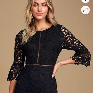 Elegant Black Lace Dress